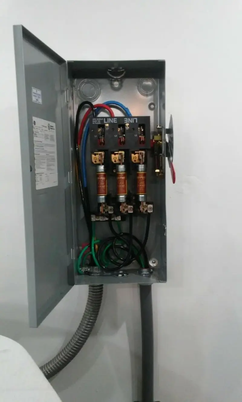 Three-phase disconnect switch installed for Electrical Wiring & Rewiring in Savage