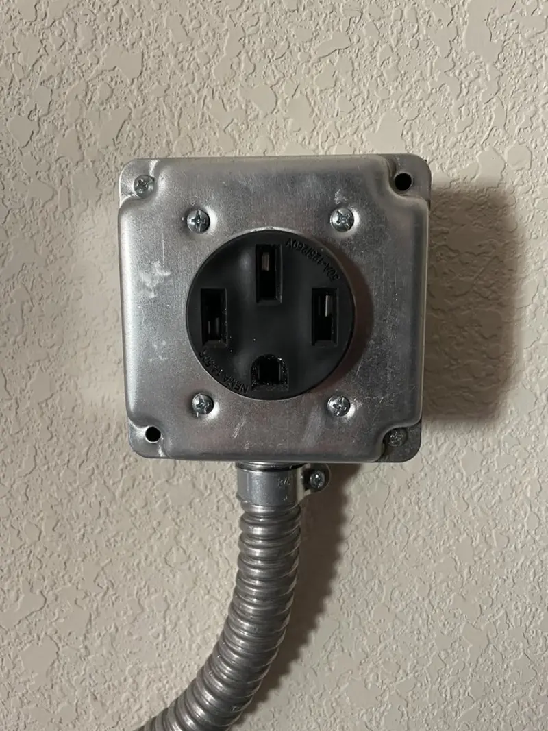 NEMA 14-50 outlet installed for Electrical Panel Upgrade in Savage